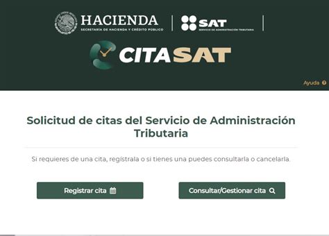 crear cita sat|Portal SAT 